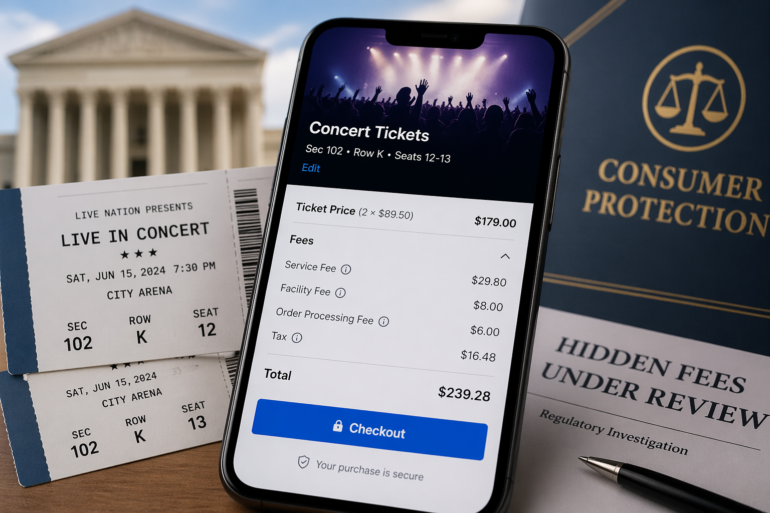 Ticketmaster refund article hero image about the D.C. settlement with Live Nation